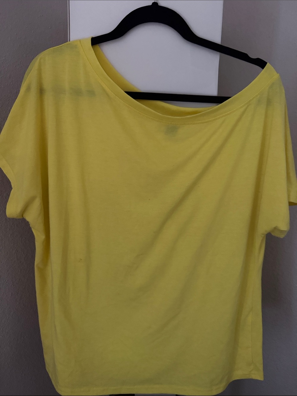 SHEIN Bright Yellow Short-Sleeve Boatneck Tee